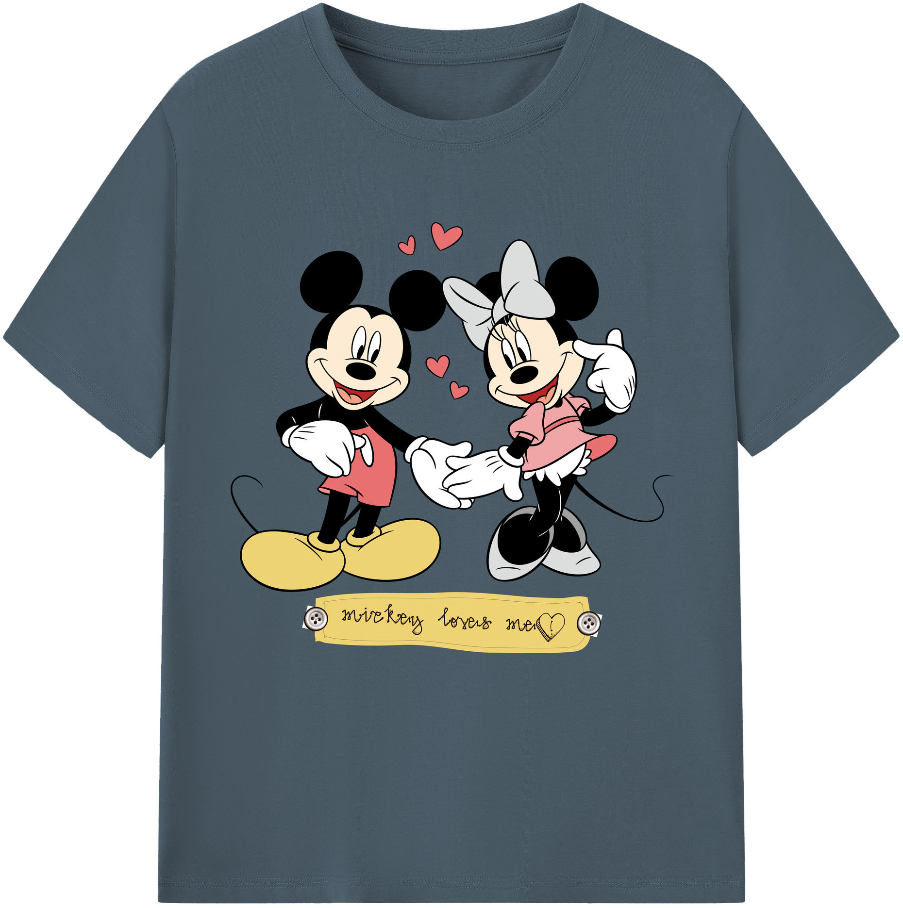 （画像用） ミッキーマウス Mickey Mouse 綿100％半袖Tシャツ（フロントプリント）